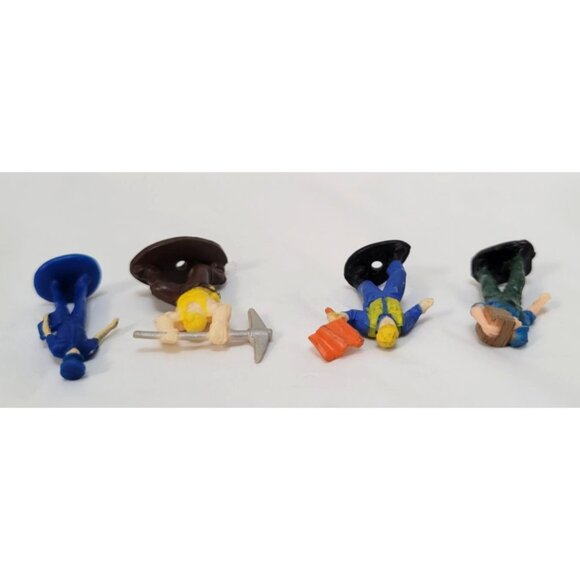 Lot of 4 Plastic Mini Figures Police Construction Flagman Laborer 1.5" Tall - Picture 5 of 6